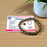 Combo of Golden Pyrite and Black Obsidian Bracelet - Richi Rich Combo - 8mm - Lab Certified - Gurupujan