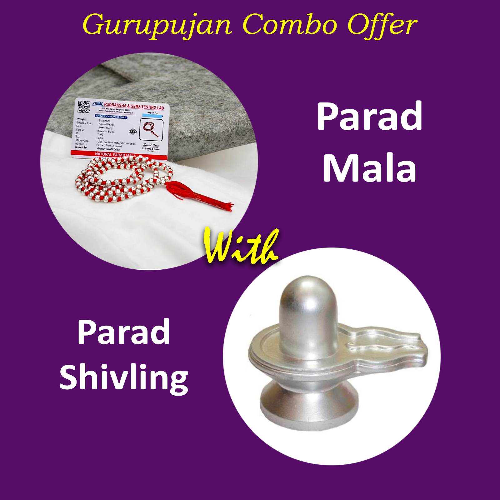 Combo of Parad Mala and Parad Shivling, highlighting the sacred and divine qualities of both items