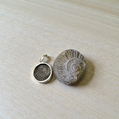 Sudarshan Shaligram with Shaligram Pendant Lab Certified Combo