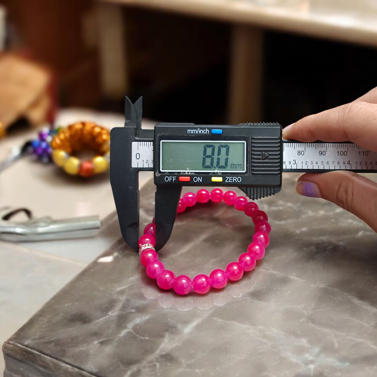 Combo of natural pink agate mala (108+1 beads) and matching bracelet with 6mm beads, used for healing, meditation, and emotional balance