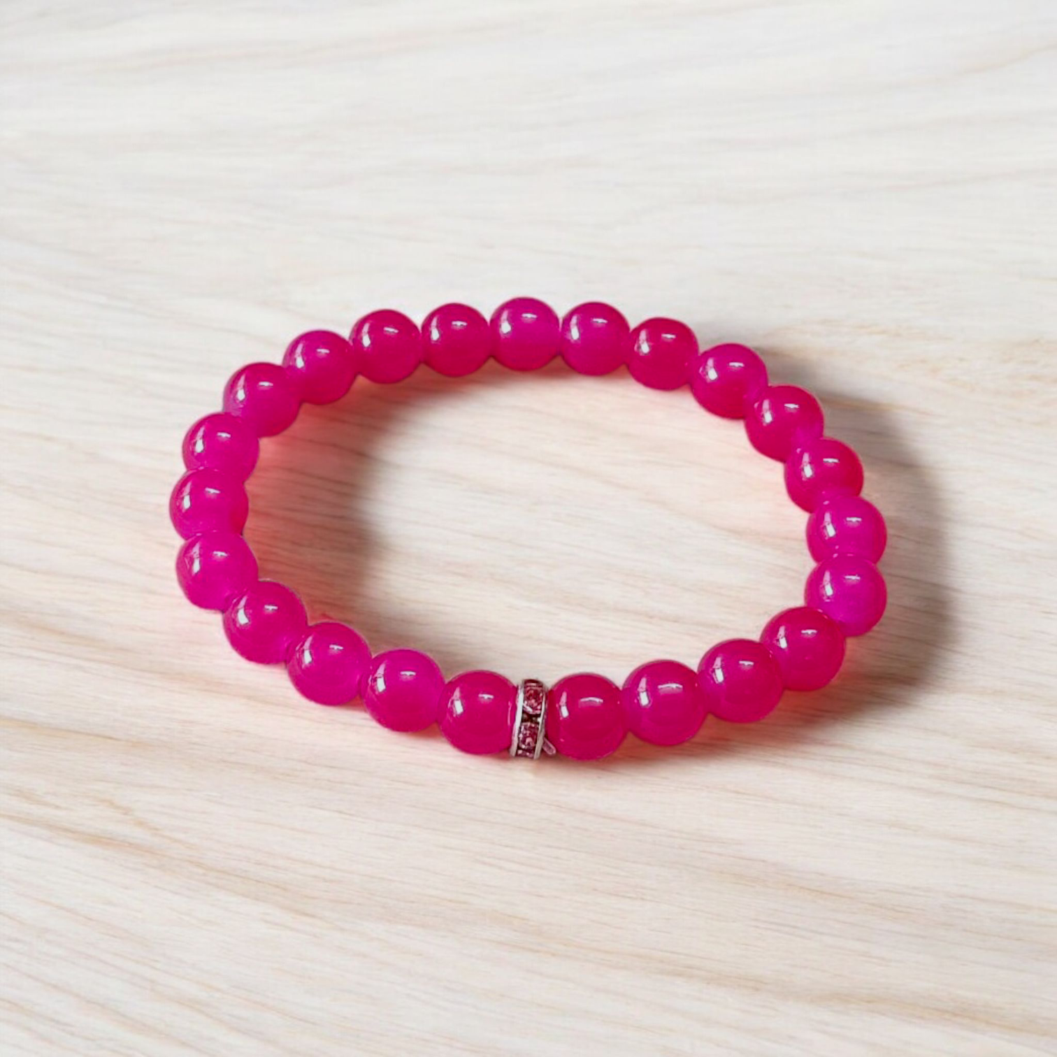 Combo of natural pink agate mala (108+1 beads) and matching bracelet with 6mm beads, used for healing, meditation, and emotional balance