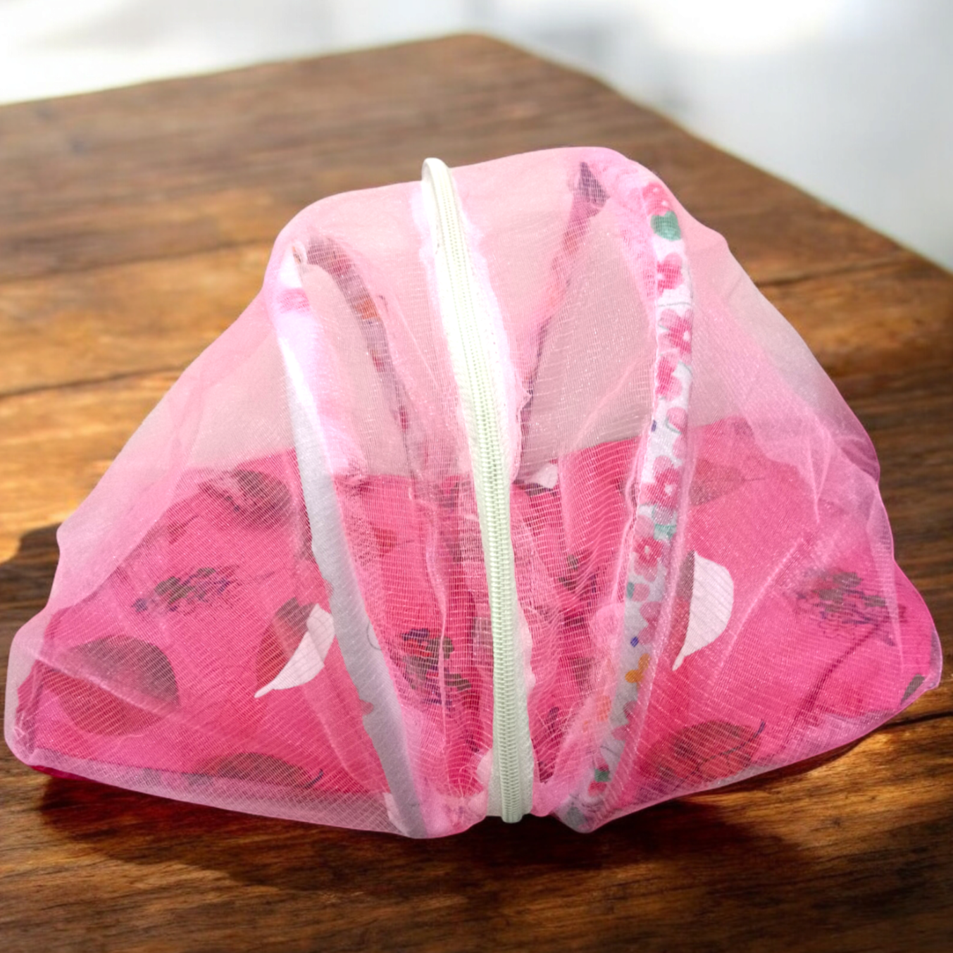Comfortable Laddu Gopal bed with mosquito net and pillows for a peaceful and divine rest, ideal for idols of size 0-6 No.