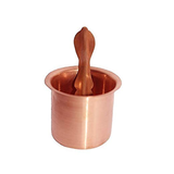 Copper Argha Panchpatra and Aachmani combo set for Yagya and Havan rituals, ideal for invoking blessings and spiritual purification.