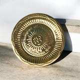 Copper Thali Plate (Pooja Ki Thali) used for holding offerings, diya, and other ritual items during Hindu pooja and aarti ceremonies