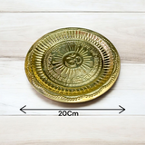 Copper Thali Plate (Pooja Ki Thali) used for holding offerings, diya, and other ritual items during Hindu pooja and aarti ceremonies