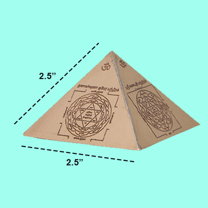 Copper Vastu Pyramid Yantra designed for placement on pillars or columns to enhance energy flow and correct Vastu doshas
