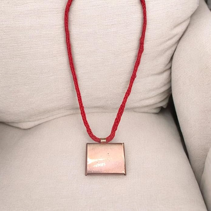 Copper and Silver Square Taweez with Free Bhojpatra Sheet, ideal for spiritual protection, Muslim Tantra, and blessings.