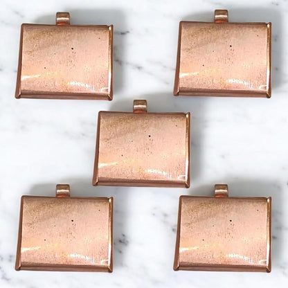 Copper and Silver Square Taweez with Free Bhojpatra Sheet, ideal for spiritual protection, Muslim Tantra, and blessings.