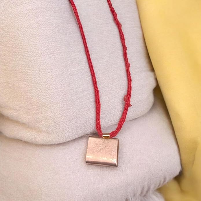 Copper and Silver Square Taweez with Free Bhojpatra Sheet, ideal for spiritual protection, Muslim Tantra, and blessings.