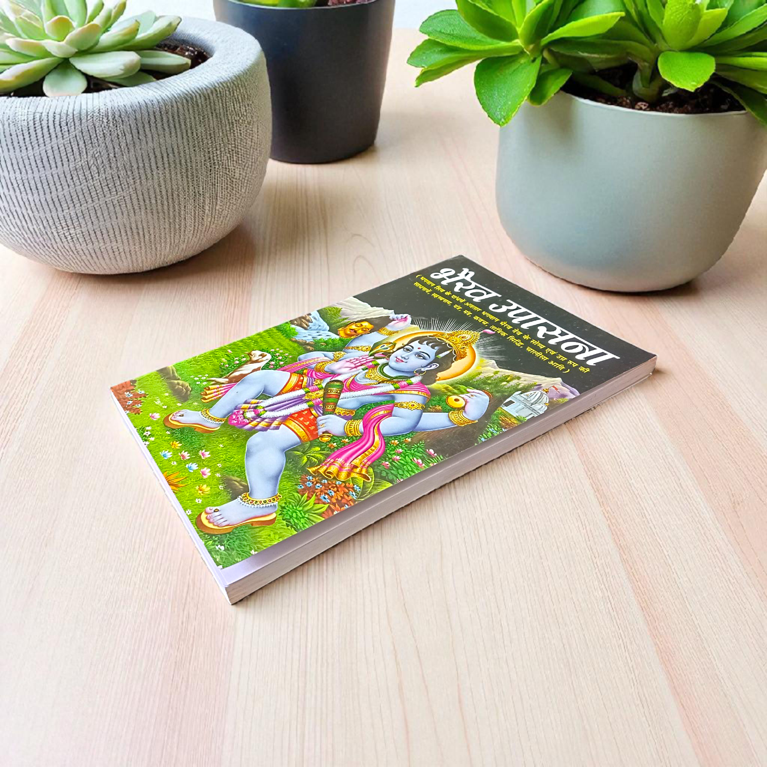 Cover image of Bhairav Upasana Book in Hindi featuring Bhairav Baba with sacred symbols and mantras