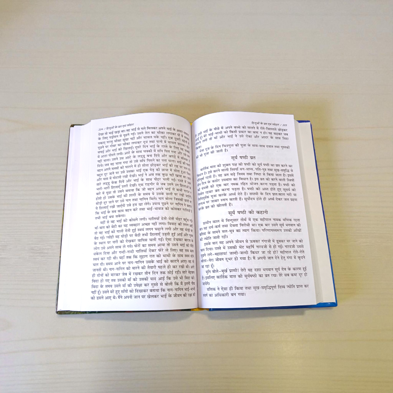 Cover of Barah Mahino Ke Vart & Tohar In Hindi Book showing Hindu festivals and rituals