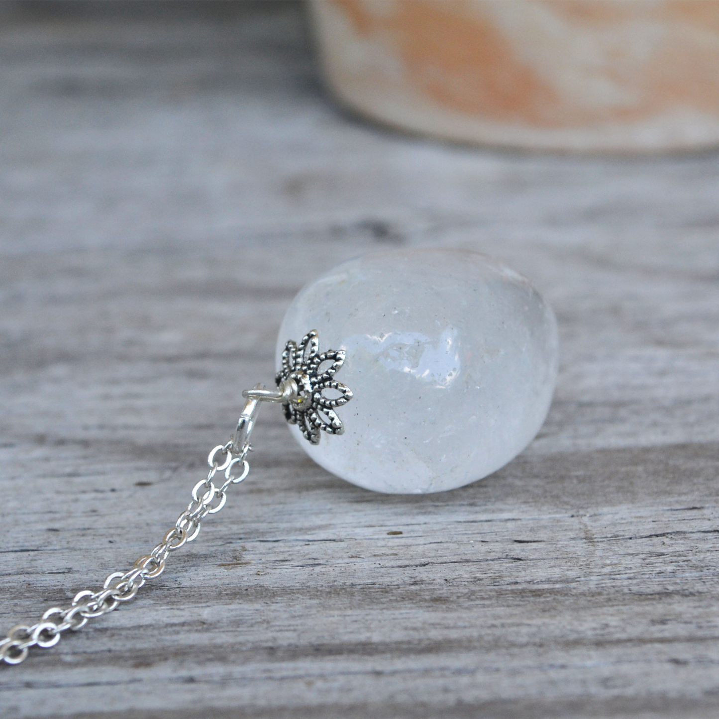 Crystal Pendant made from natural tumble stone, Lab Certified, used for healing, spiritual practices, and promoting positive energy.