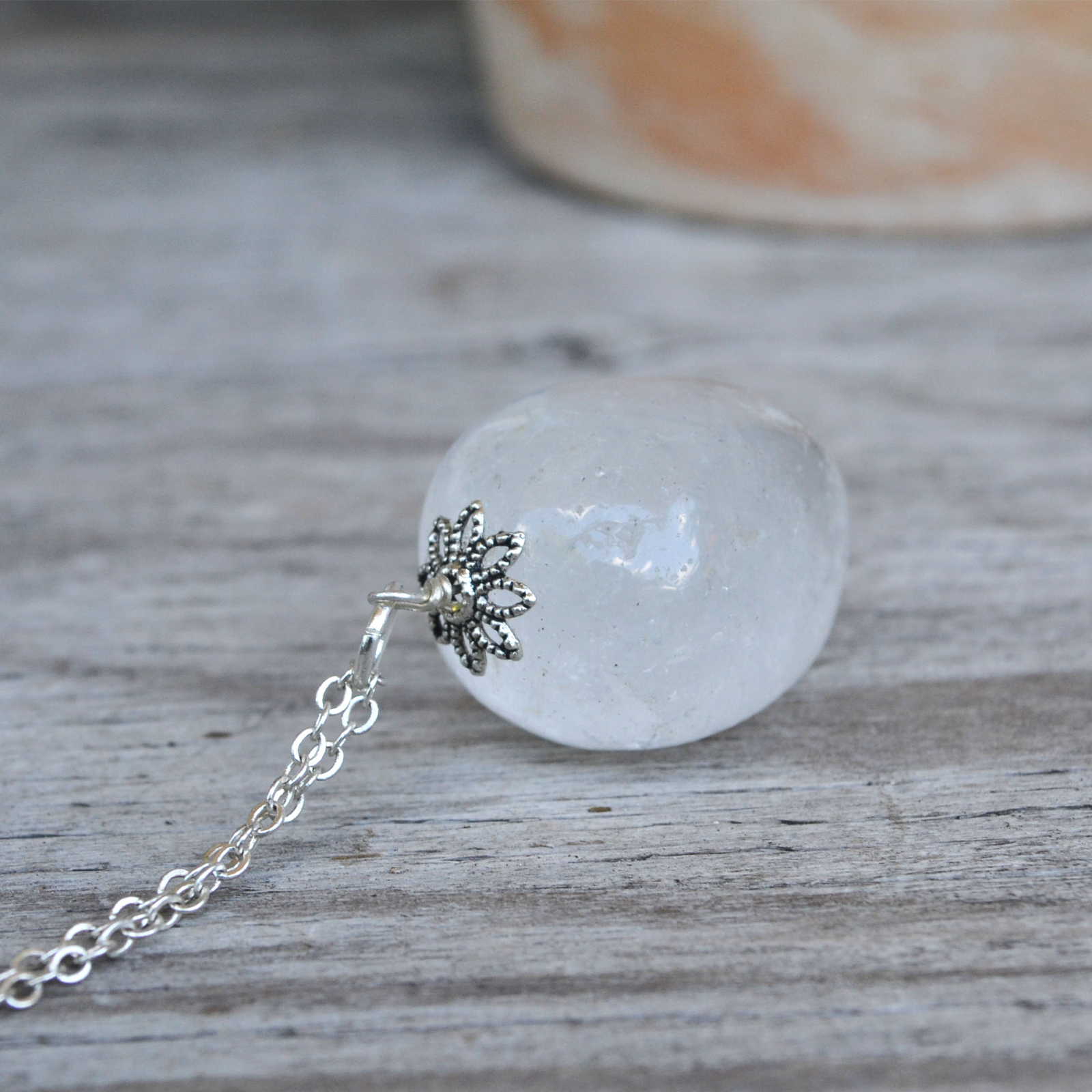 Crystal Pendant made from natural tumble stone, Lab Certified, used for healing, spiritual practices, and promoting positive energy.