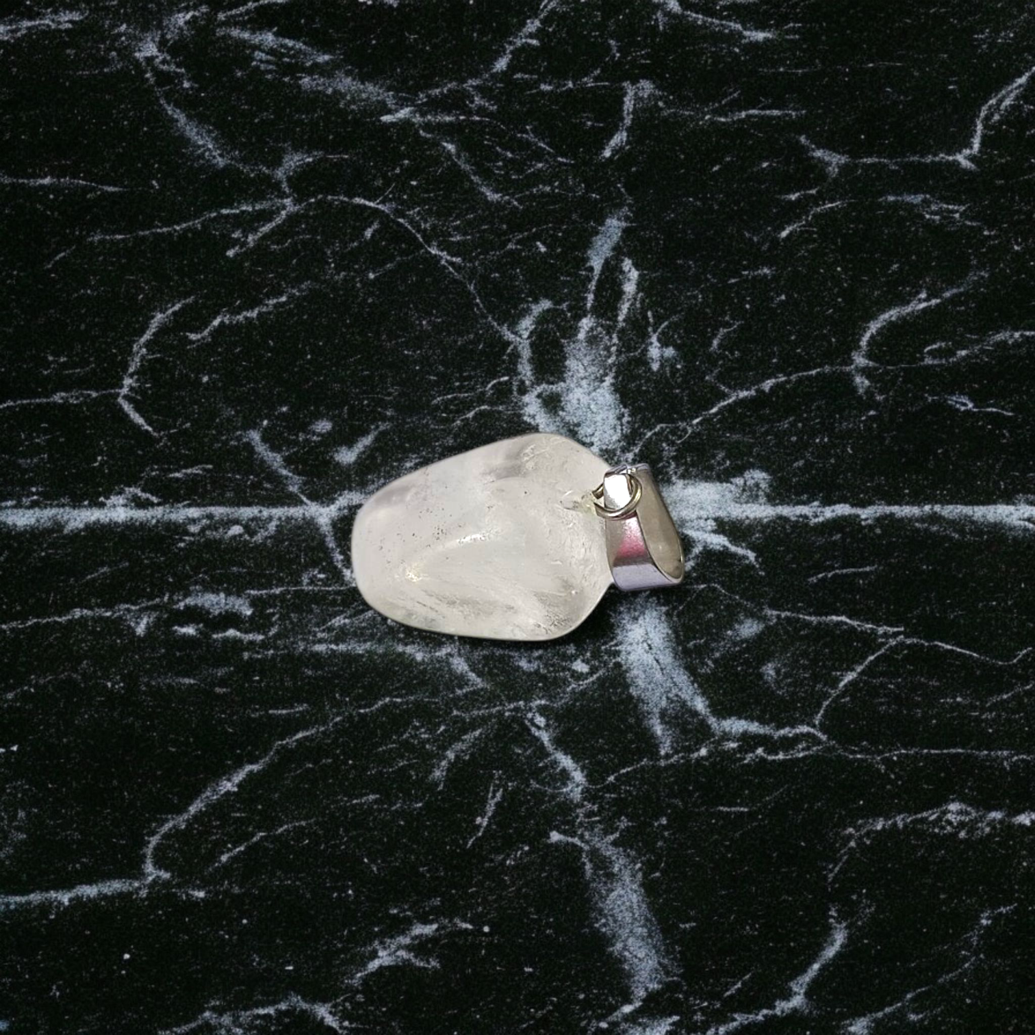 Crystal Quartz Pendant featuring a rough raw stone on a chain, Lab Certified, used for energy amplification, chakra healing, and spiritual growth