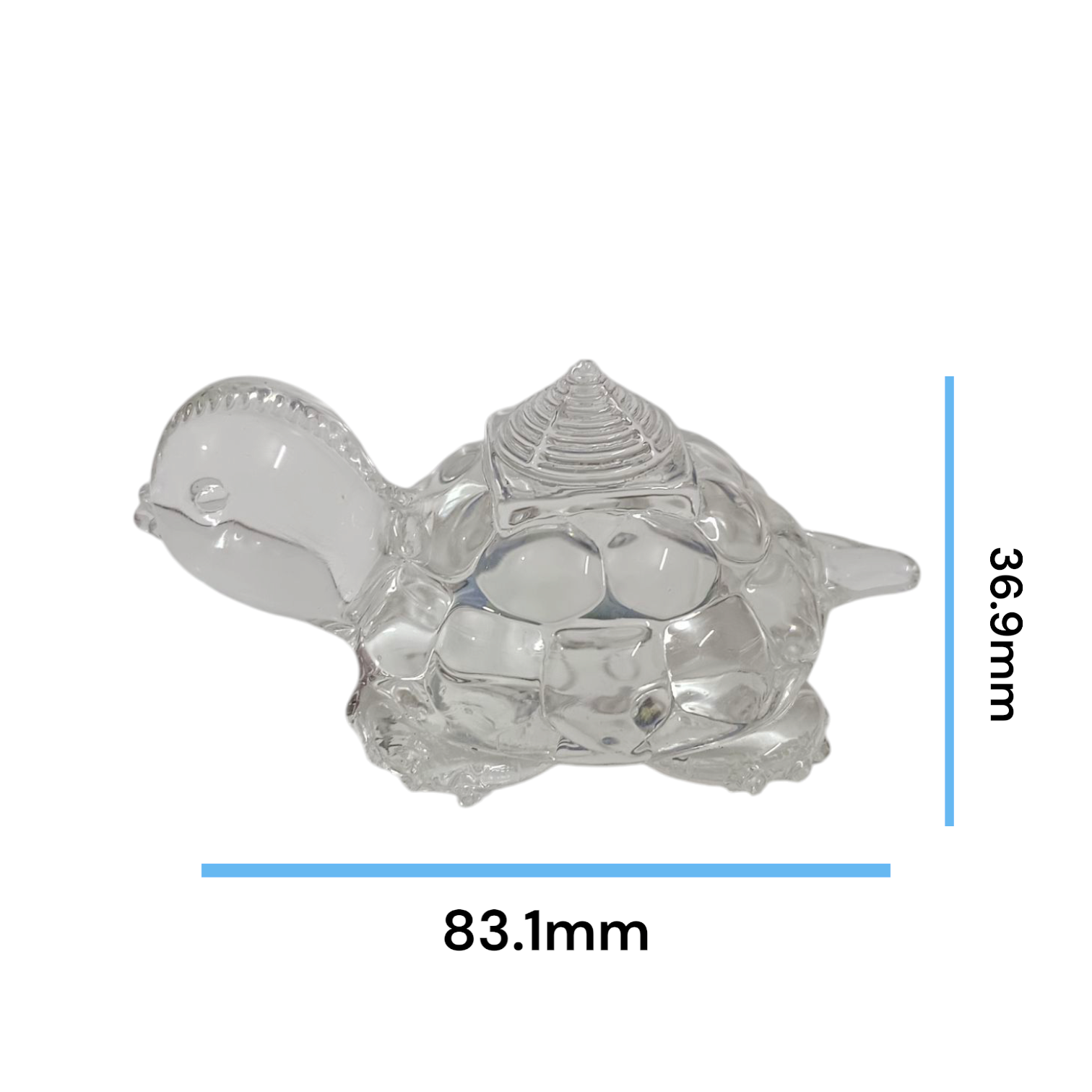 Crystal Shree Yantra on Tortoise, crafted from Sphatik crystal, for prosperity, spiritual growth, and Vastu remedies. Lab Certified for authenticity.