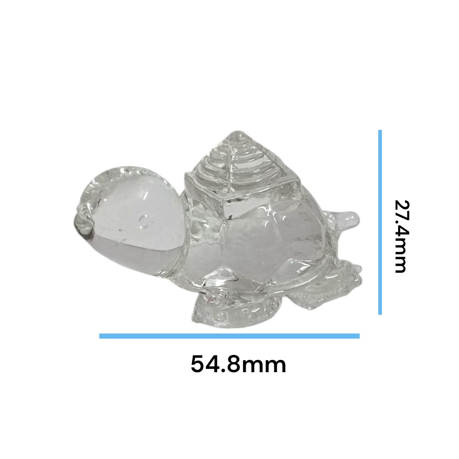 Crystal Shree Yantra on Tortoise, crafted from Sphatik crystal, for prosperity, spiritual growth, and Vastu remedies. Lab Certified for authenticity.