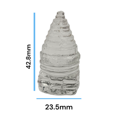 Crystal Shri Yantra in Sphatik Meru form, Lab Certified for energy amplification, spiritual growth, and Vastu correction.
