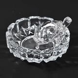Crystal Tortoise (Kachua) with plate, symbolizing longevity, good fortune, and prosperity, used in Feng Shui and Vastu to attract positive energy.