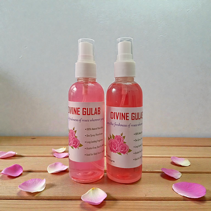 Divine Gulab Spray Attar 100ML set of two bottles with rose fragrance