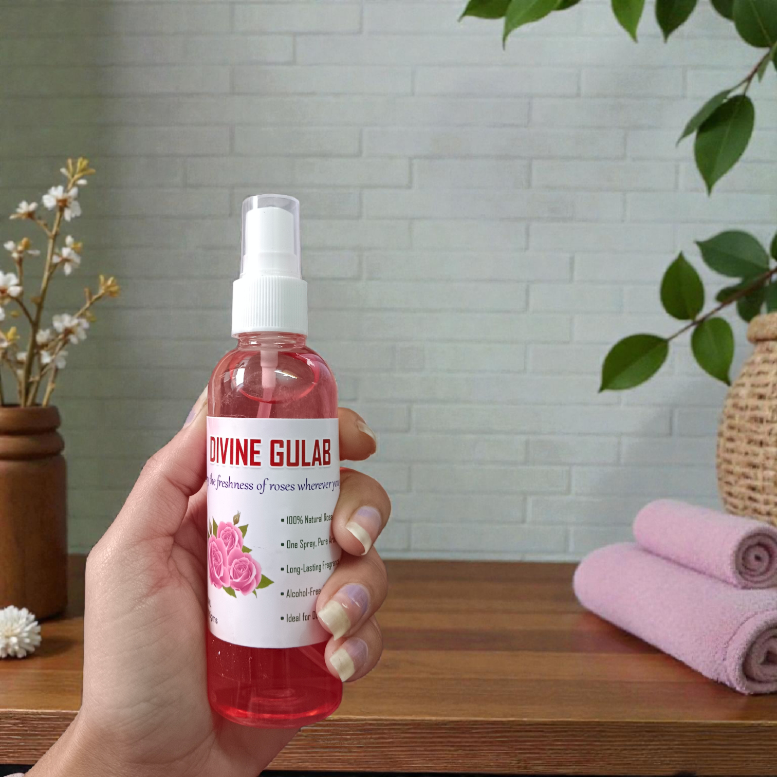 Divine Gulab Spray Attar 100ML set of two bottles with rose fragrance