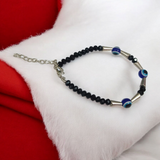 Evil Eye Beads Anklet for Kids with black beads, providing spiritual protection and positive energy