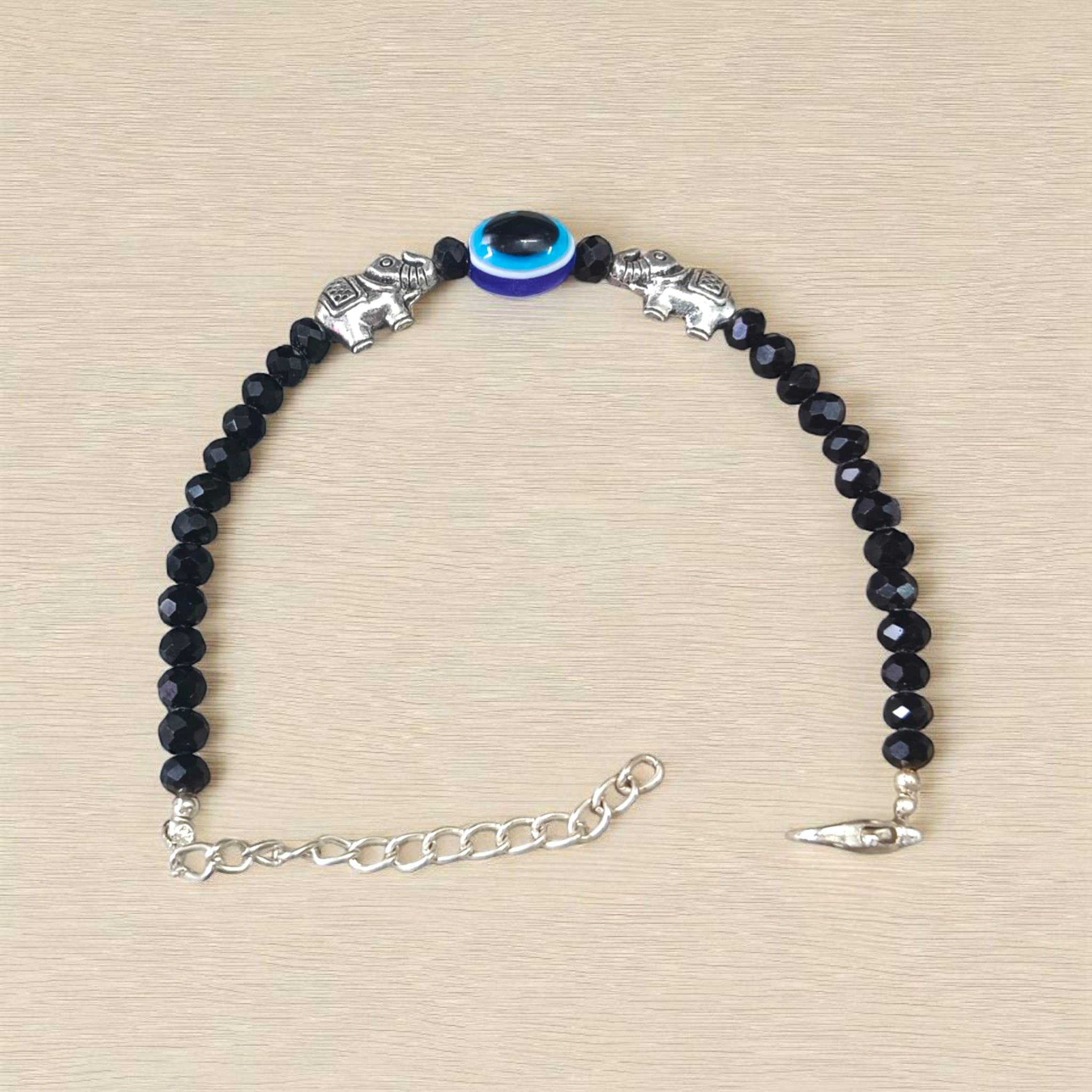 Evil Eye Black Bead Anklet for Girls, offering spiritual protection and positive energy with a stylish and elegant design