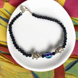 Evil Eye Black Bead Anklet for Girls, offering spiritual protection and positive energy with a stylish and elegant design.