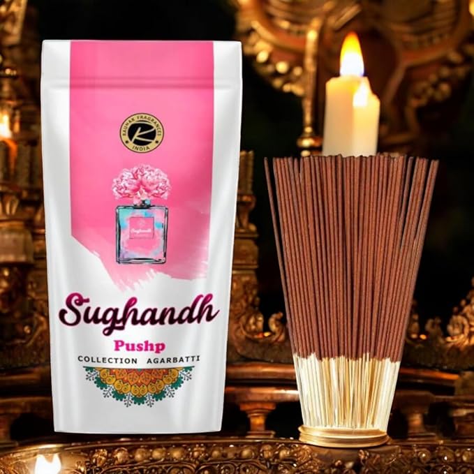 Floral Agarbatti Sticks | Fragrance Sugandh Pushp Incense Sticks | 130 Gram | Agarbatti Zipper