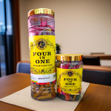 Four In One Premium Dhoop Cones pack with natural, long-burning cones in assorted fragrances, used for pooja, meditation, and air purification