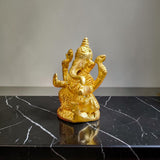 Ganesh Ji Brass Murti Idol for Worship Home Temple Puja Spiritual Decor and Divine Blessings