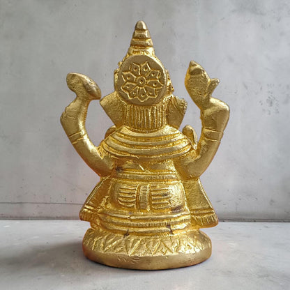 Ganesh Ji Brass Murti Idol for Worship Home Temple Puja Spiritual Decor and Divine Blessings