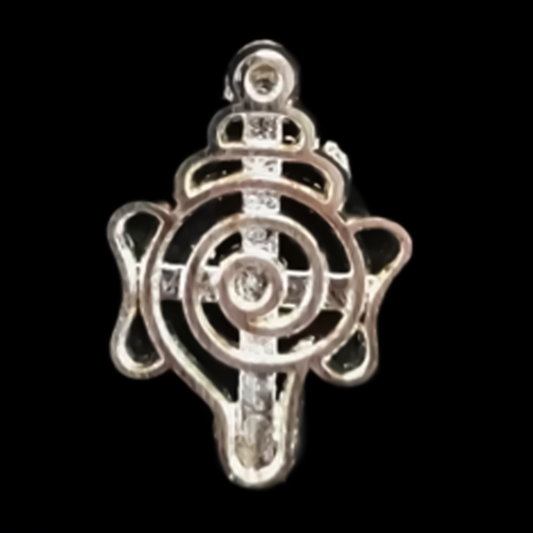 Ganesh Ji Shankh Tilak Stamp for applying sacred tilak during pooja rituals, featuring intricate Ganesh and Shankh design.