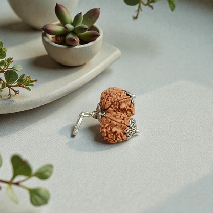 Gauri Shankar Rudraksha lab-certified bead, symbolizing the divine union of Lord Shiva and Goddess Parvati, ideal for spiritual growth, peace, and prosperity