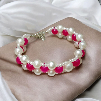 Genuine Pink Agate Bracelet for Emotional Healing and Love, Lab Certified