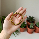 Golden Pyrite Bracelet - To Help Restore Balance and Vitality – 8MM – Stretchable Bracelet