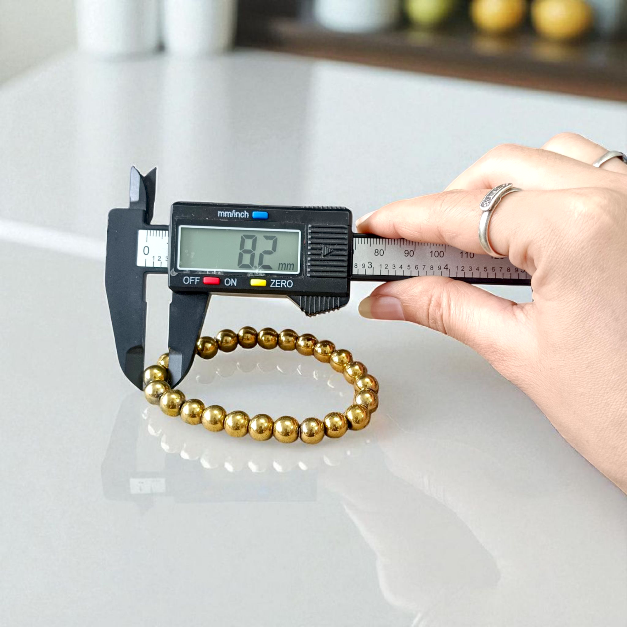 Golden Pyrite Bracelet - To Help Restore Balance and Vitality – 8MM – Stretchable Bracelet