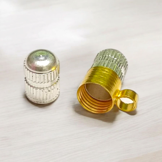 Golden and Silver Taweez set of 5, with sacred mantras and symbols for protection, prosperity, and spiritual growth, with free Bhojpatra sheet included.