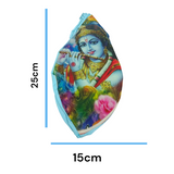 Gomukhi Bag featuring a divine Krishna Ji print, made from 100% cotton, perfect for storing Japa Mala, prayer beads, and other spiritual items.