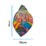 Gomukhi Bag featuring a divine Radha Krishna print, made from 100% cotton, perfect for storing Japa Mala, prayer beads, and other spiritual items