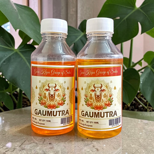 Gomutra Ark (Gaumutra Ark) in a 100 ML bottle, made from 100% natural cow urine, known for its detoxifying, digestive, and immunity-boosting properties