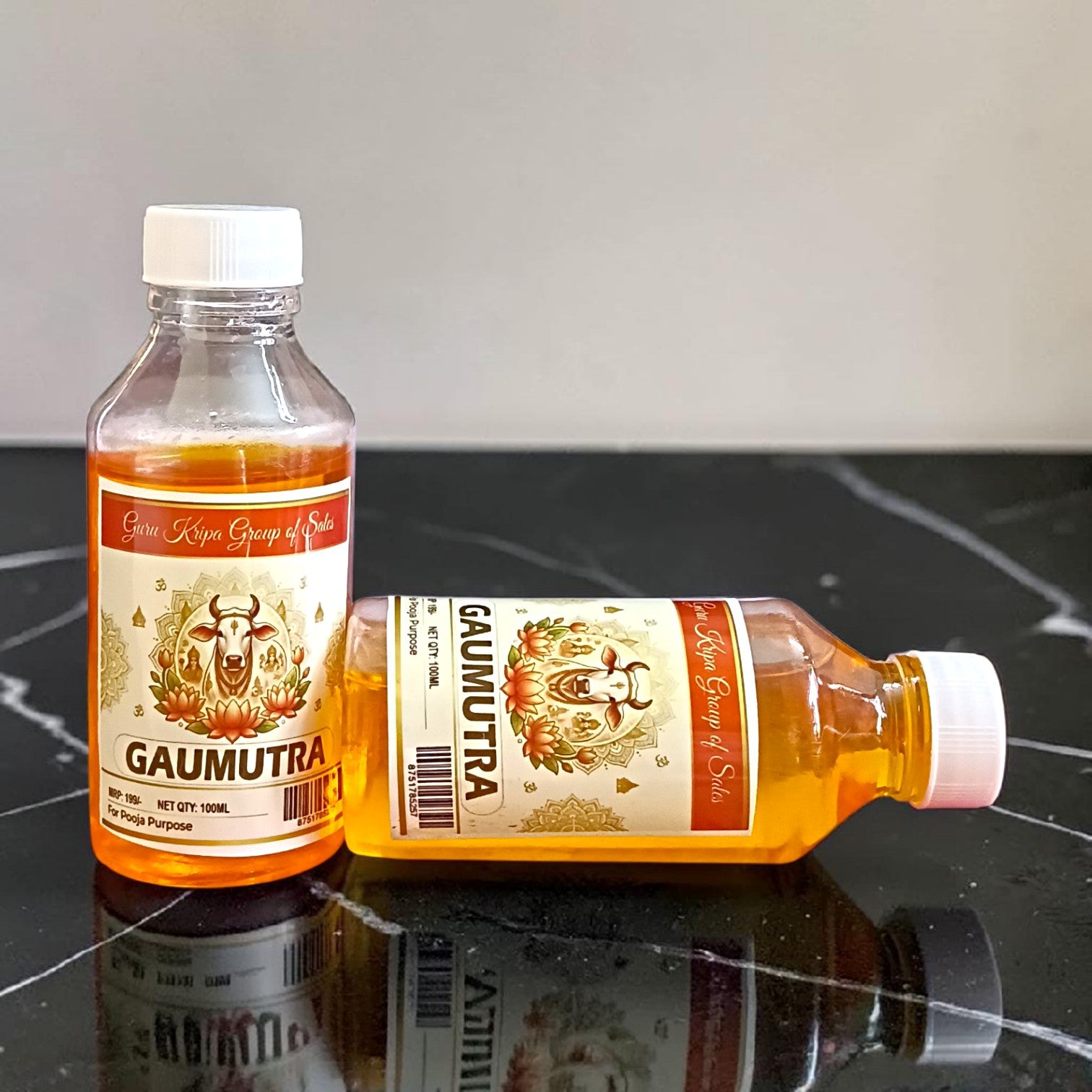 Gomutra Ark (Gaumutra Ark) in a 100 ML bottle, made from 100% natural cow urine, known for its detoxifying, digestive, and immunity-boosting properties