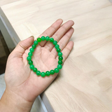 Green Agate Bracelet (also known as Hakik Bracelet), made from authentic Green Agate stones, lab certified, with healing and grounding properties