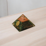 Green Aventurine Orgone Pyramid
Lab Certified  Attracts Prosperity & Healing Energy