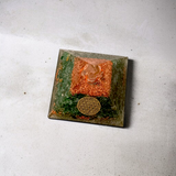 Green Aventurine Orgone Pyramid
Lab Certified  Attracts Prosperity & Healing Energy