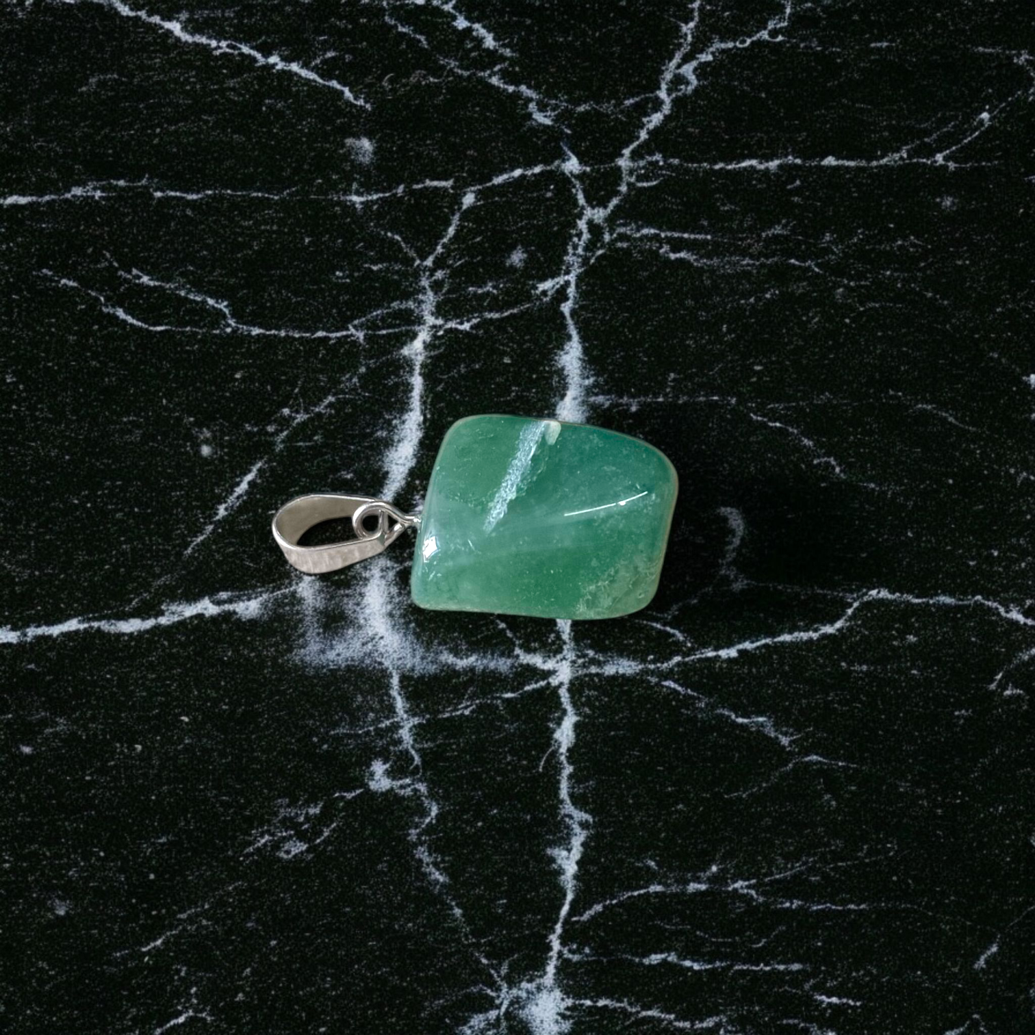 Green Aventurine Pendant With Chain – Lab Certified Daily
