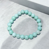 Greenish Blue Onyx Bracelet with Lab Certification, perfect for spiritual healing, stress relief, and daily
