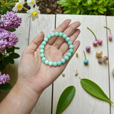 Greenish Blue Onyx Bracelet with Lab Certification, perfect for spiritual healing, stress relief, and daily