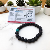 Grounded Hearts Bracelet Set – 8MM Beads, Lab Certified Lava & Turquoise | Gurupujan