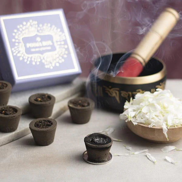 Guggal Cup, Loban Cup, and Dhoop Cone set for Grahshanti rituals, spiritual cleansing, and creating positive energy in the home.