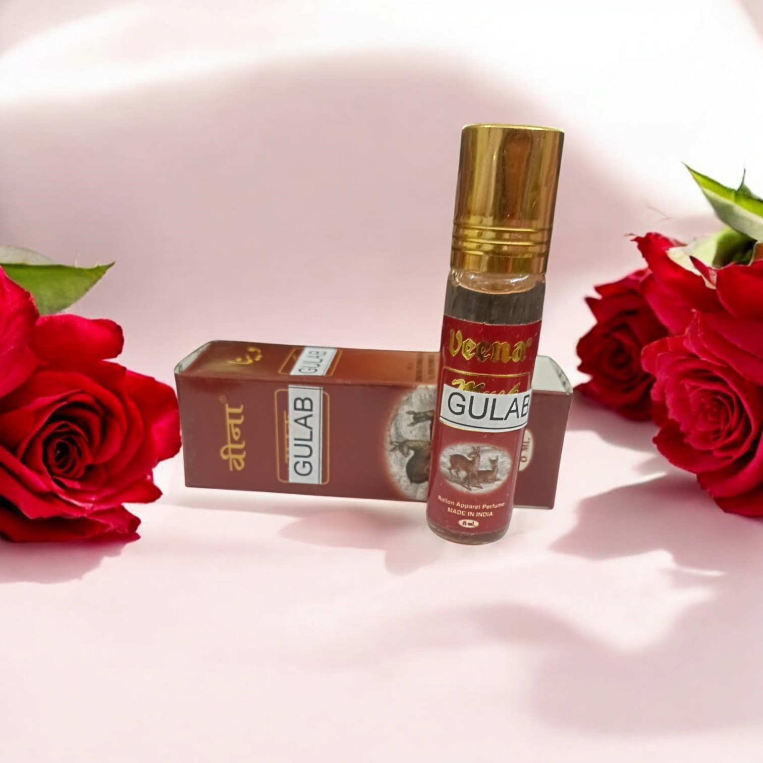 Gulab Attar | Roll-on Bottle by Veena | 8ml